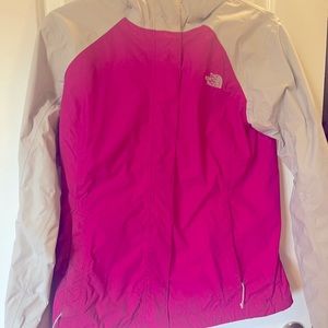 Womens North Face Ski Shell Jacket size Small Pink/Grey